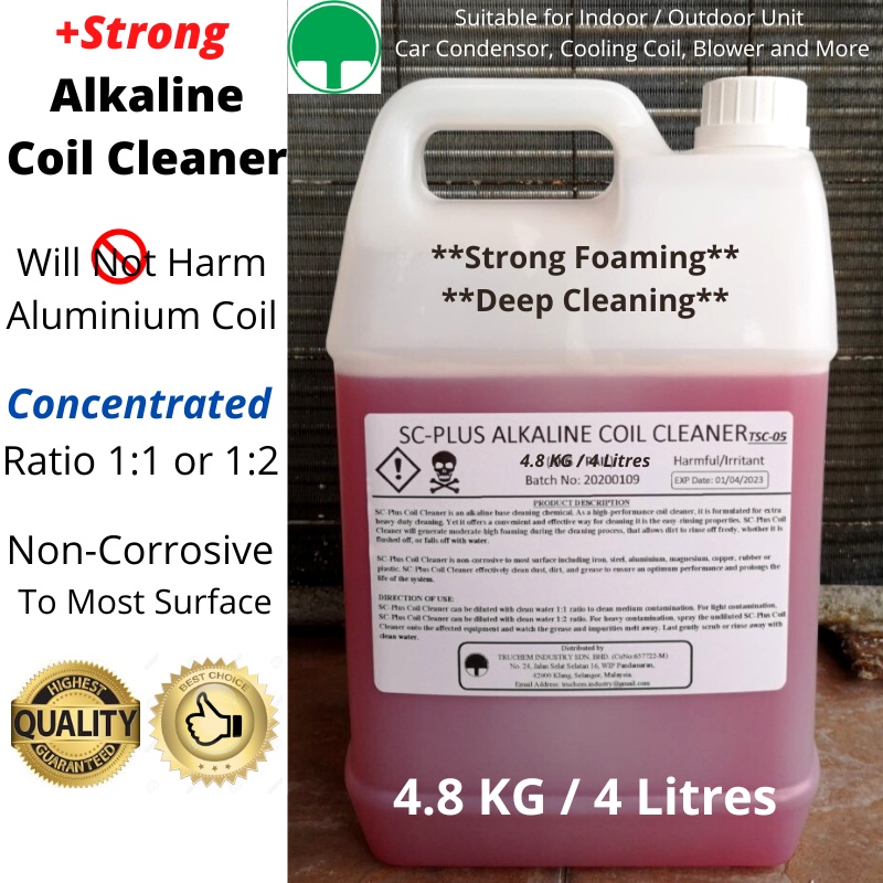 4.8KG / 4L SC Plus Alkaline Coil Cleaner Air Cond Chemical Red 4.8KG 4