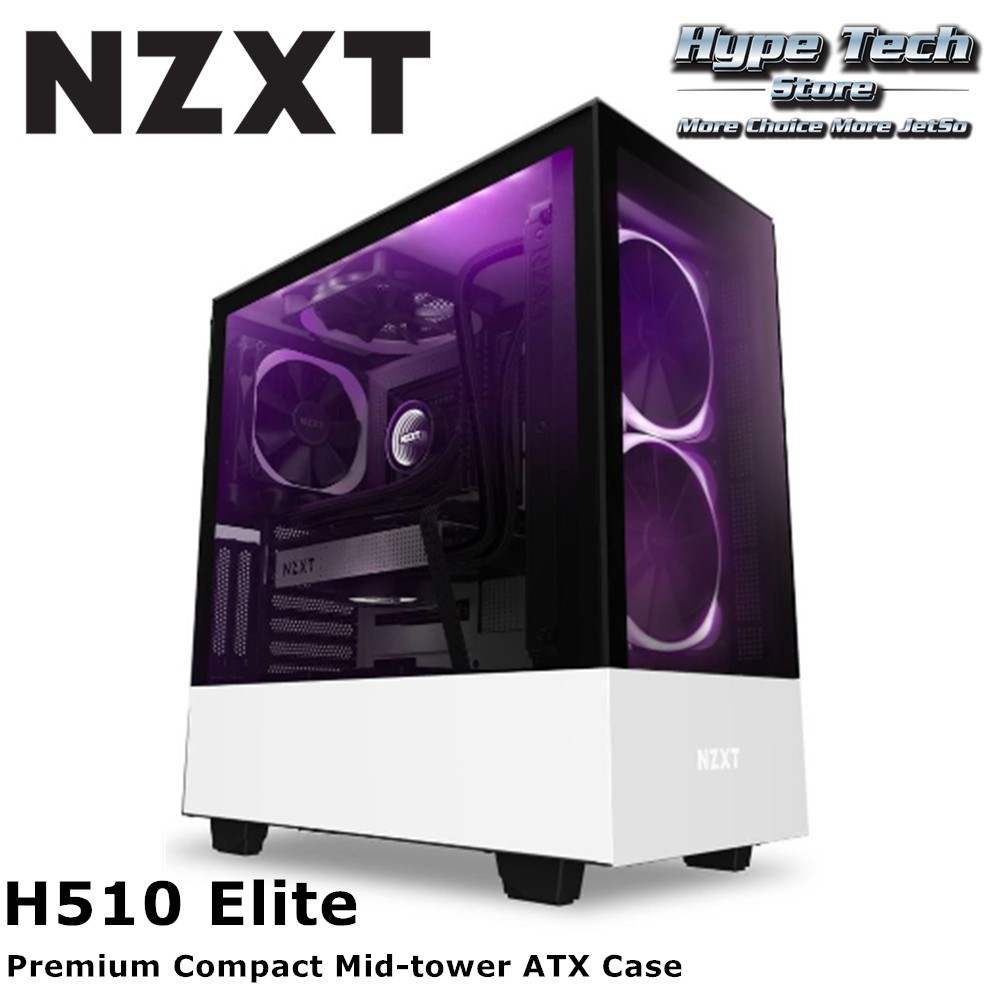 NZXT H510 Elite Premium Compact Mid-tower ATX Case (Matte White ...