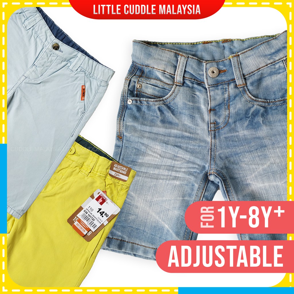 Buy Short Pants Kids Denim Jeans Import Quality Brand New Adjustable Waist Comfortable 1 Year 8 Years Little Cuddle Seetracker Malaysia
