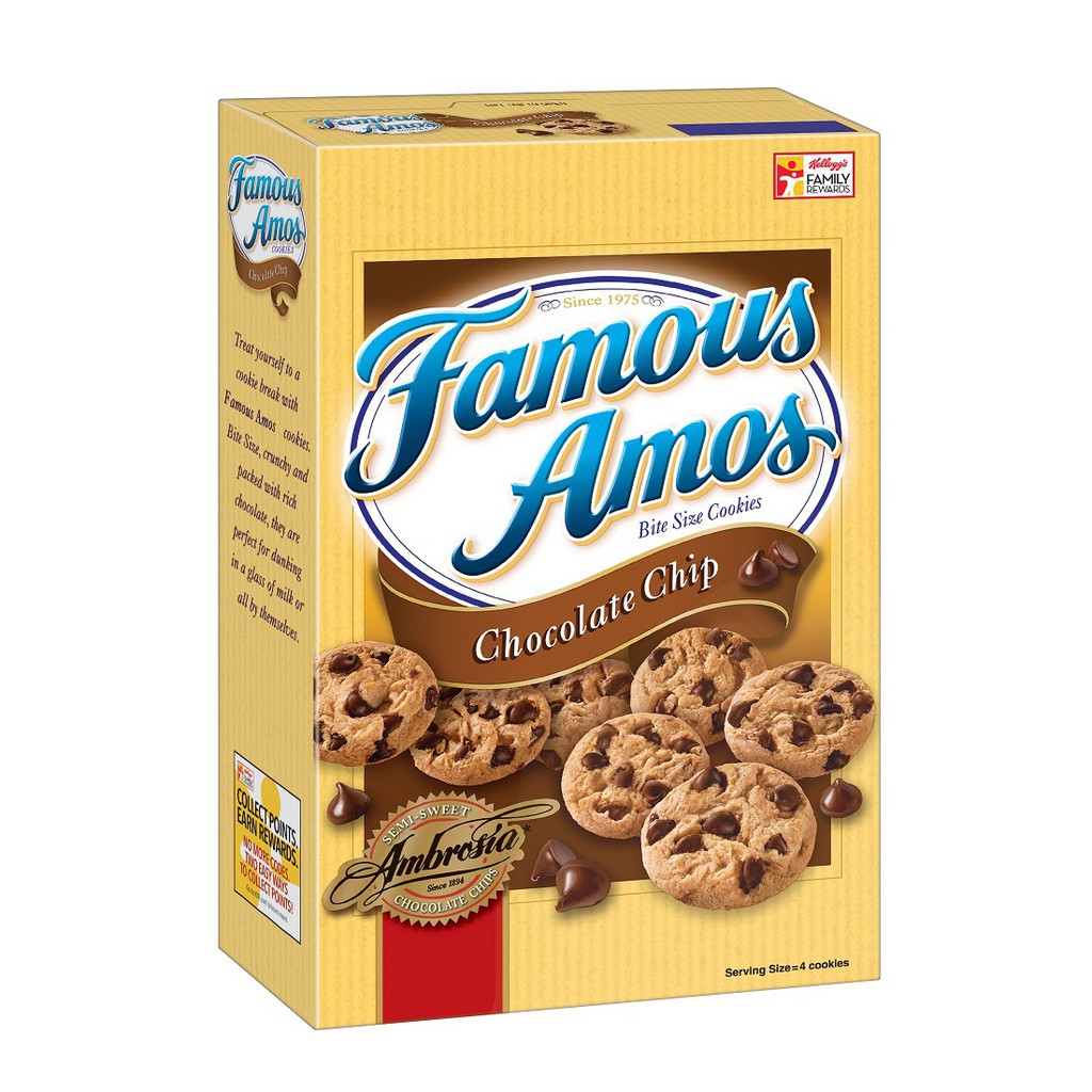 Famous Amos Chocolate Chip Cookies (351g) Shopee Malaysia