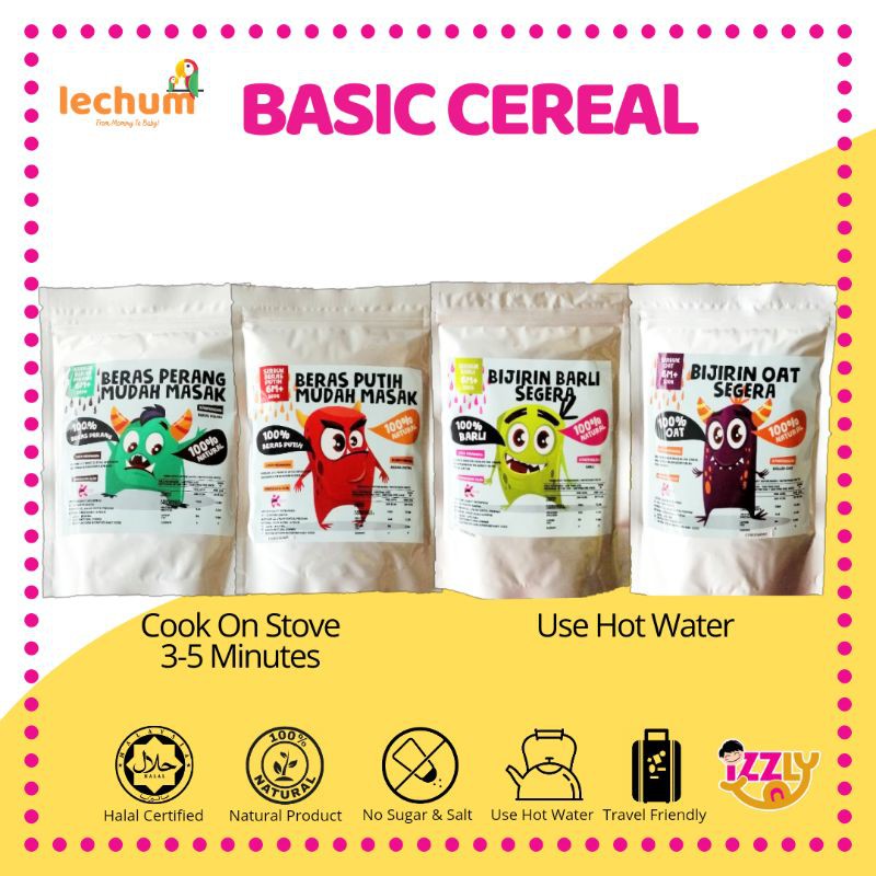 💯 Natural Tanpa Garam Gula Makanan Bayi Serbuk Beras Oat
