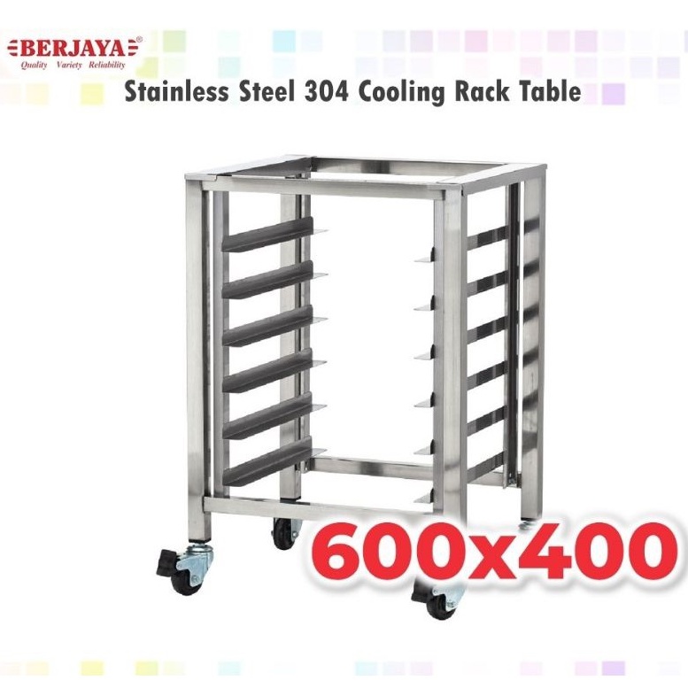 BERJAYA Combi Oven Stand 60x40cm Tray Cooling Rack Table 6 Layers 