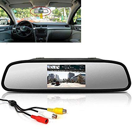 Generic Rearview Mirror With Built-in 4.3 Monitor for Reverse Camera
