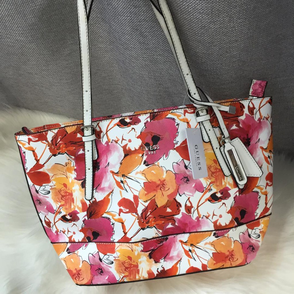 guess flower handbag