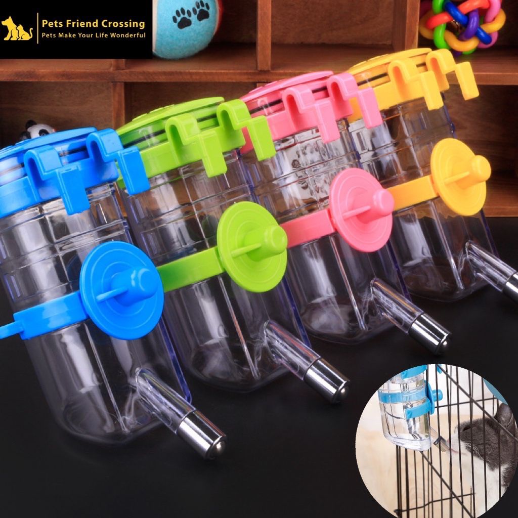 Pet350ml Cat Dog Travel Hang Water Bottle Feeder Leakproof Water