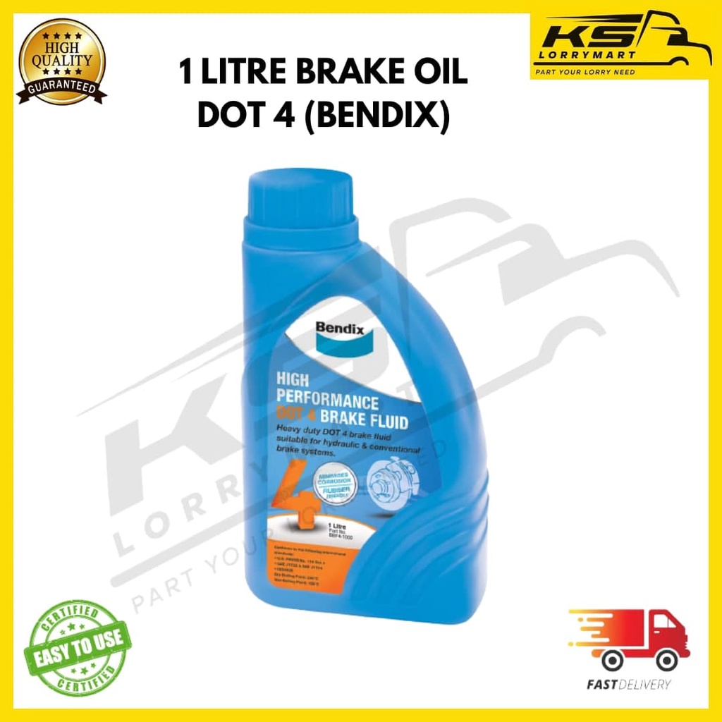 KS 1 LITRE HIGH PERFORMANCE BRAKE OIL / BRAKE FLUID DOT 4 ( BENDIX