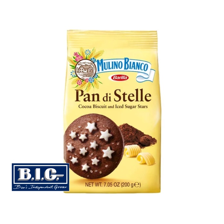 Mulino Bianco Pan Di Stelle Chocolate Biscuits | Pack Of 5 X 700g | Italian Cookies With Cocoa & Hazelnuts