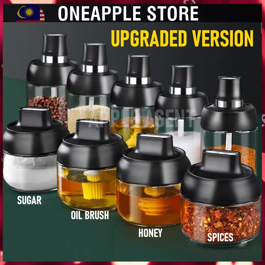 Seasoning Bottle with Spoon, Condiment bottle, Spice Bottle, Seasoning