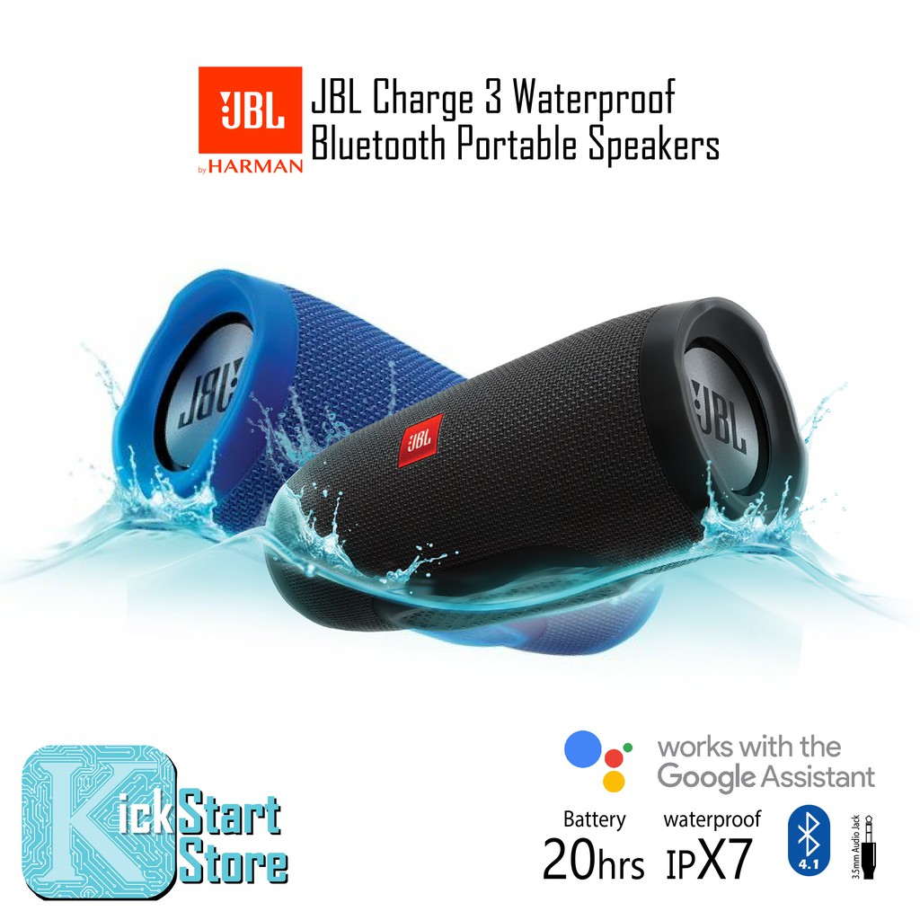 JBL Charge 3 Waterproof Bluetooth Potable Speaker Shopee Malaysia