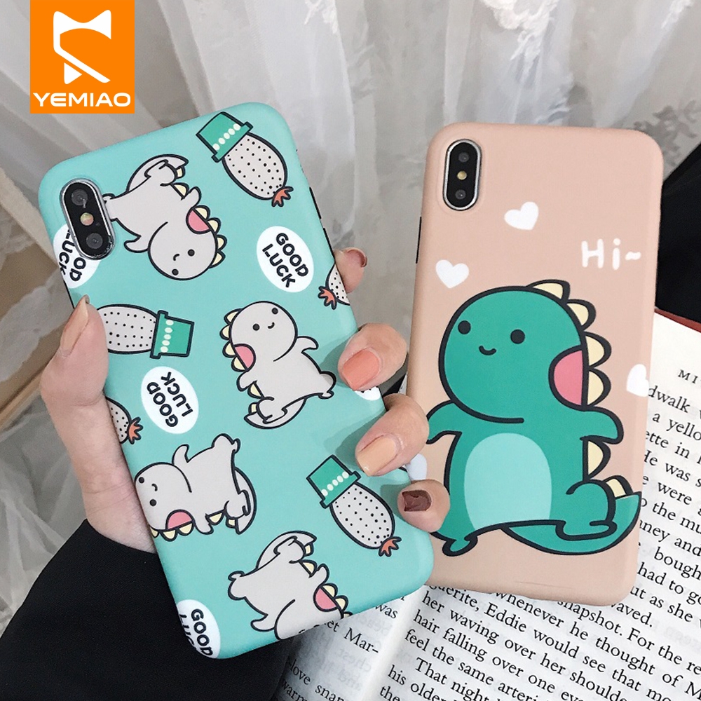 Cute Dinosaur i 8 Phone Casing iPhone 8 7 6 6s Plus Cover Shockproof