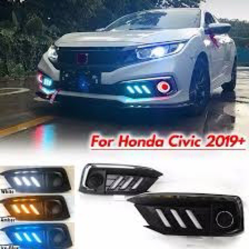 For Honda Civic 2019-2021 DRL LED Daytime Running Lights With Turn Signal Lights