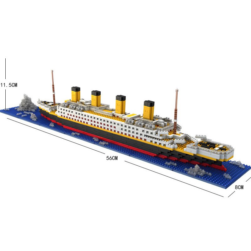 YZ Diamond 780Pcs Set Building Blocks Caribbean Pirate Ship Boat Models EDC Toys