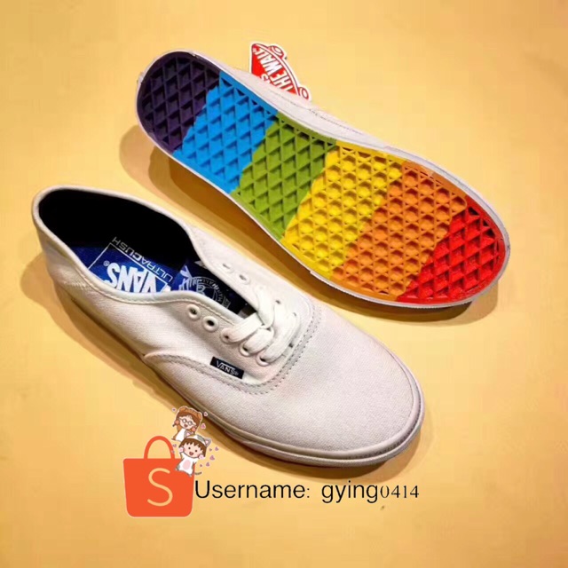 VANS SURF X BROTHERS Marshall Rainbow shoes sneaker white | Shopee Malaysia