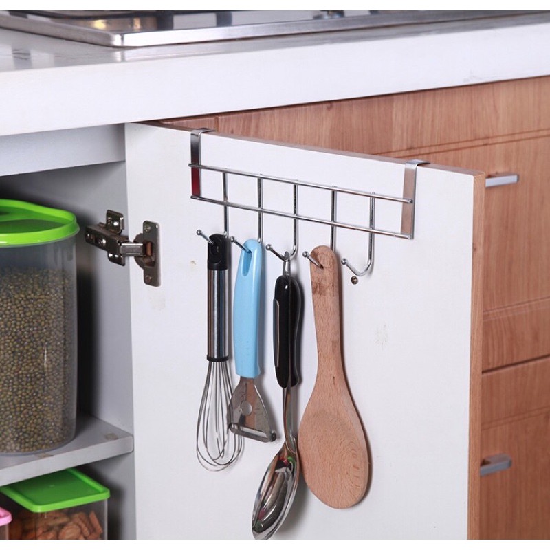 *Ready Stock* Door Hanger with 5 Hooks, Kitchen Cabinet Hanger, No ...