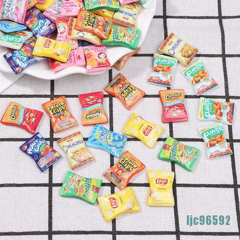Details about   10Pcs Doll house Resin Simulation Candy Snack Cream Phone Case Accessories 