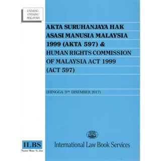 Akta Suruhanjaya Hak Asasi Manusia Malaysia 1999 Akta 597 Hingga 5hb Disember 2017 Shopee Malaysia