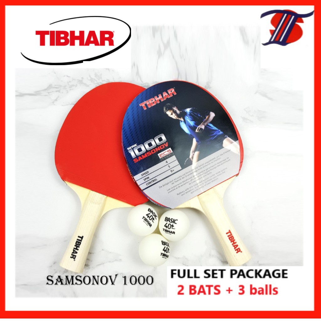 Tibhar Ping Pong 2 Bats with 3 Balls combo set Table Tennis Bat With