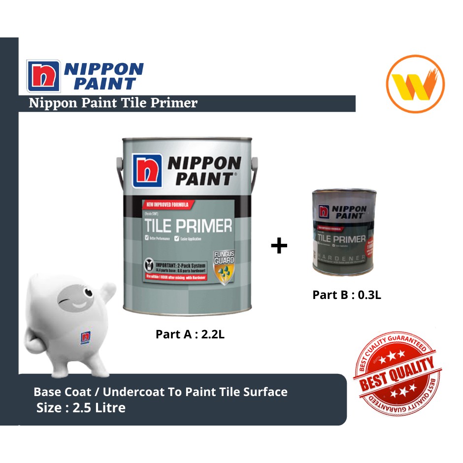 2.5Litre Nippon Paint Tile Primer 2.5L (Epoxy Primer For Tiles Surface
