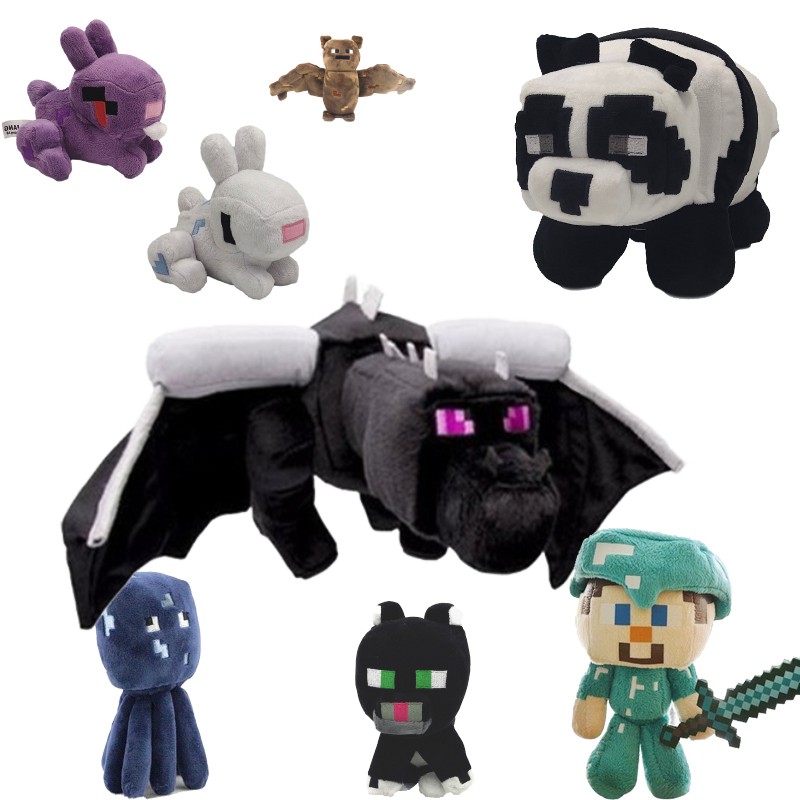 Minecraft 2 Plush Toy Doll Enderman Spider Creeper Skeleton Zombie Ender Dragon Steve Plush Toy Shopee Malaysia