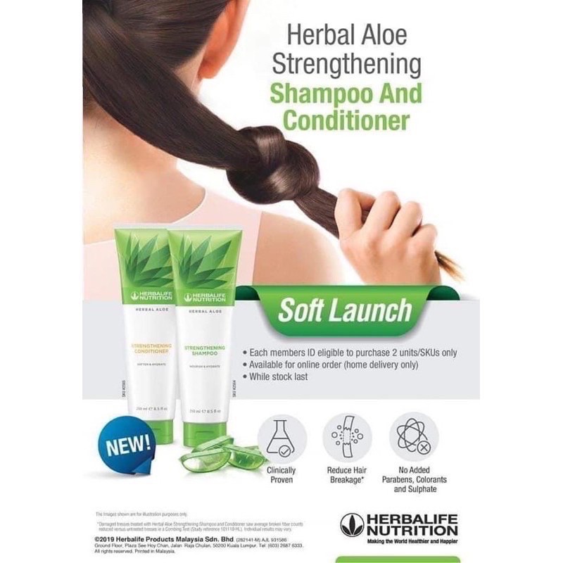 Herbalife Herbal Aloe Strengthening Shampoo / Conditioner 250ml | Shopee  Malaysia