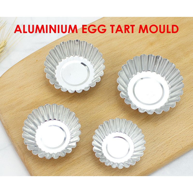 【10pcs】Alumimium Egg Tart Mould/Cheese Tart Mould/Fruit Tart Mould/Acuan Tart Telur