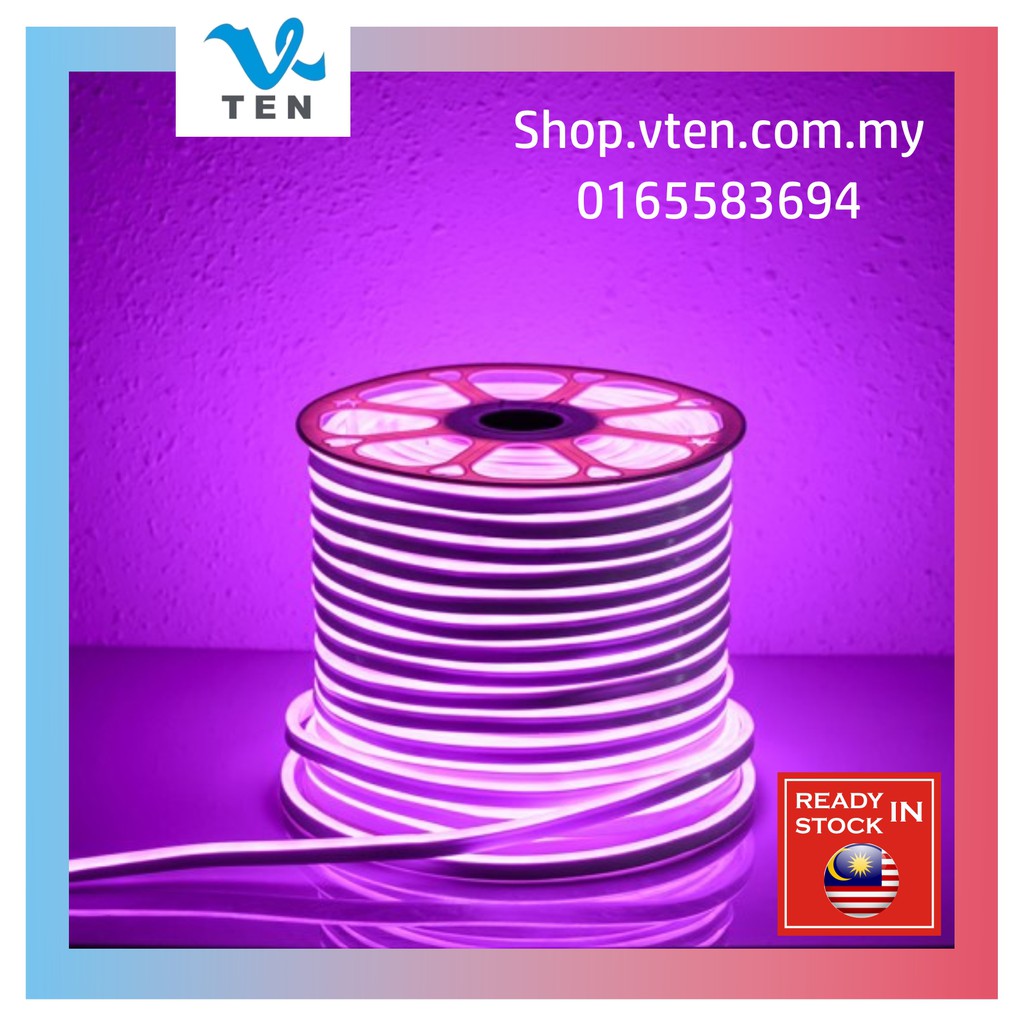 IP65 1M 2M 3M 4M 5M 6M 7M 8M 9M 10m AC240V Pink Waterproof LED Neon