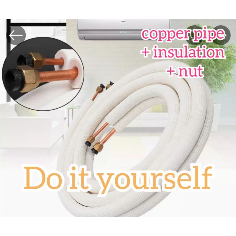 Diy Air Cond Installation Copper Pipe Air Conditioner 1hp Pasang Sendiri Air Cond Anda Jimat Just Do It Yourself Shopee Malaysia