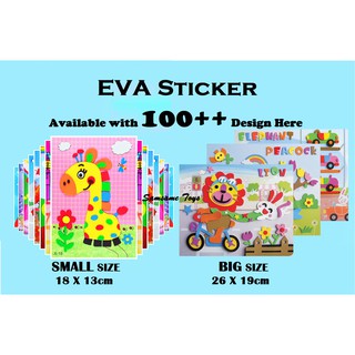🔥Ready Stock🔥26x19cm and 18X13cm EVA STICKER KIDS DIY popular item Early Learning Educational Toys Play Art and Craft