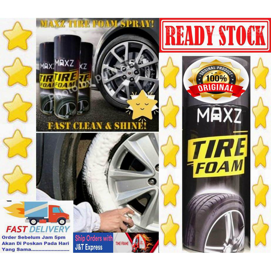 Polish Tire Foam 250ml /Pencuci Tayar kereta & motor/ MAXZ TIRE FOAMING