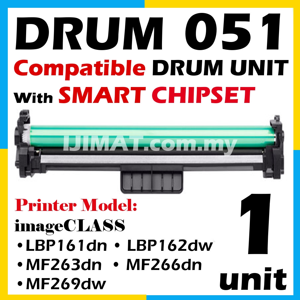 1 Noir Remplacement pour Canon ImageCLASS LBP162dw/MF264dw/MF267dw/MF269dw/LBP160 Series/MF260 Series LCL Tambour Compatible 051DR 051 Drum 