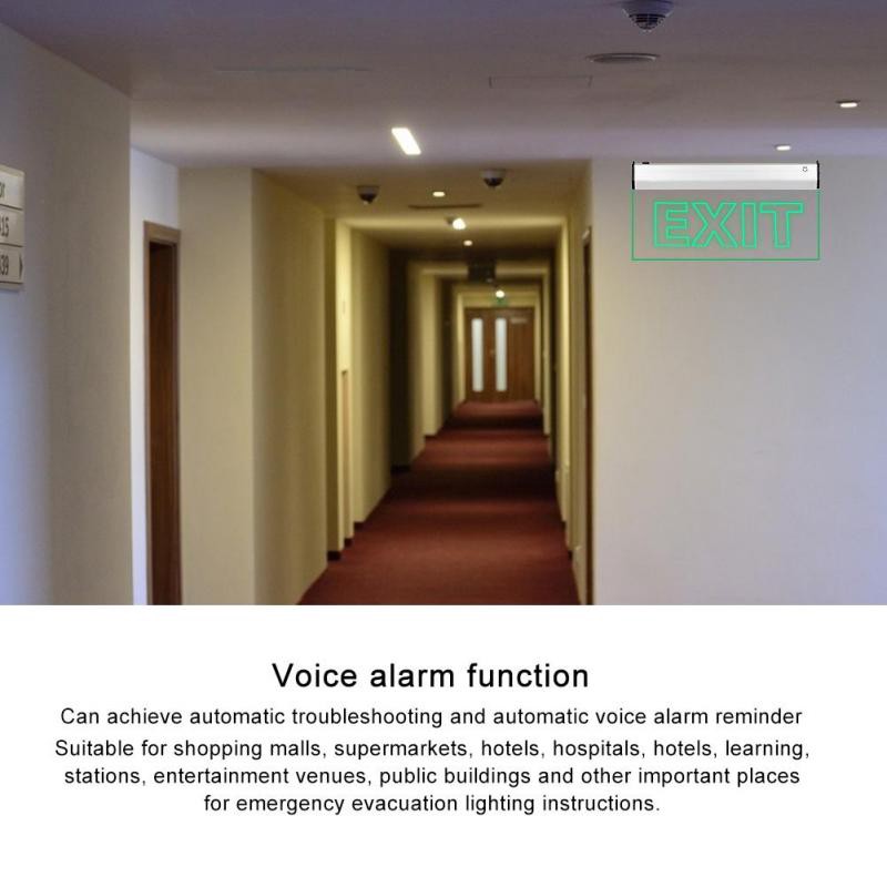 ♂ ac220v 3w led pmma 350x180mm/13.78x7.09in emergency exit safety ...