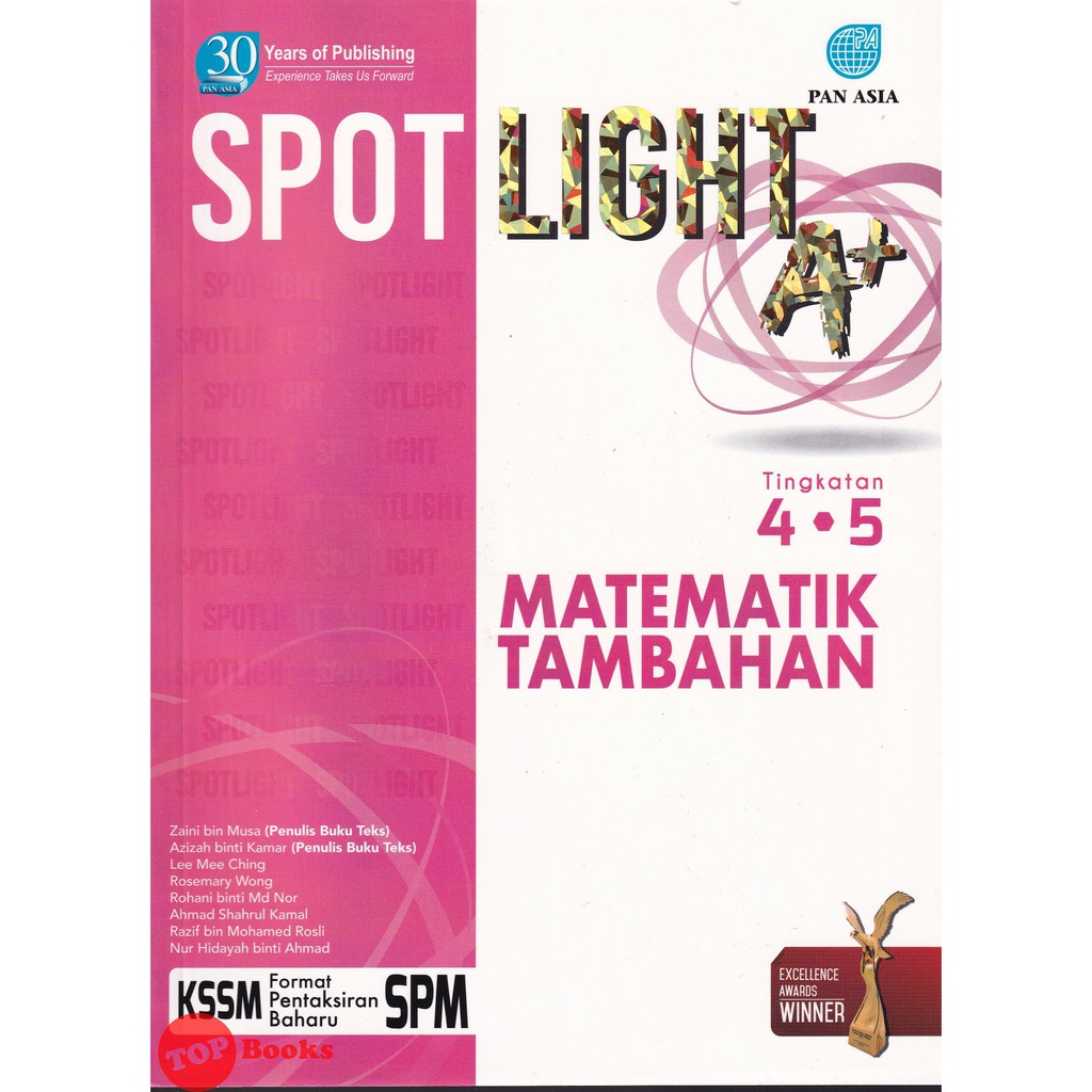 Buy [TOPBOOKS Pan Asia] Spotlight A+ SPM Matematik Tambahan Tingkatan 4