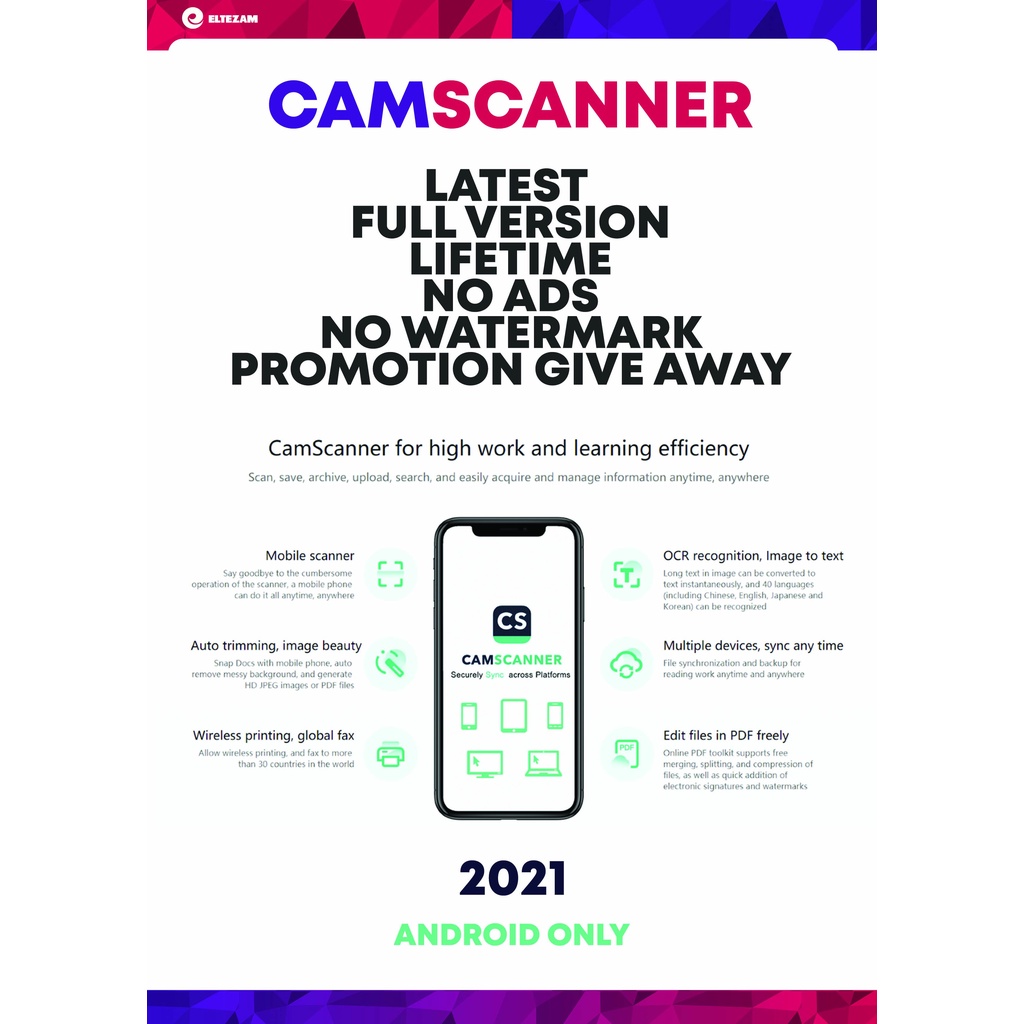 LATEST CamScanner ?? [Full Version] [Lifetime] [No watermark] [No Ads]  Promotion Give Away! | Shopee Malaysia