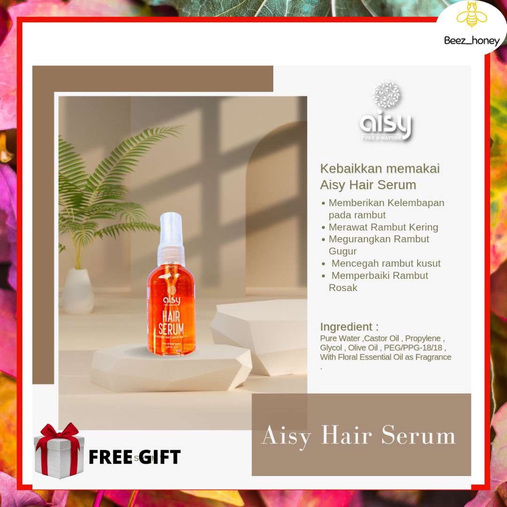 Aisy Hair Serum Vitamin Rambut 65ml Original Hq Lebat Merawat dan Wangi Rambut