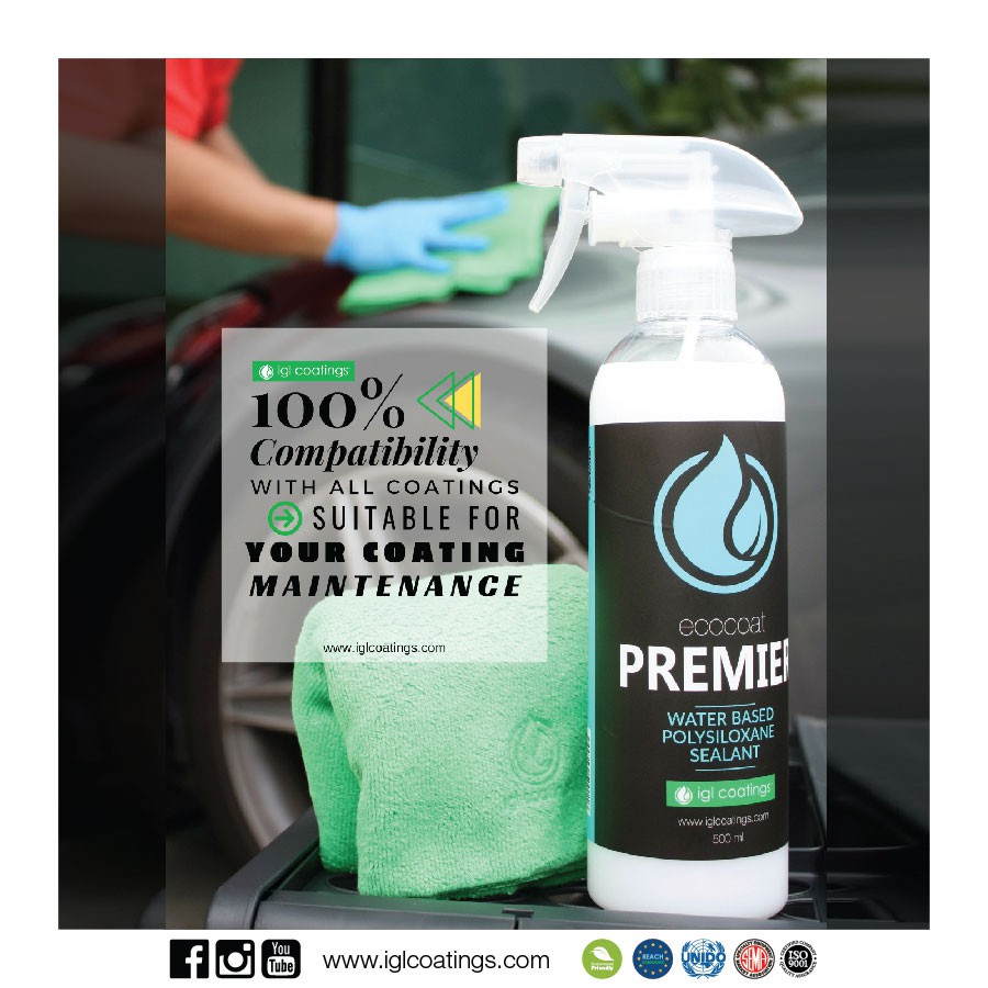 IGL Coatings Ecocoat Premier Car Ceramic Coating Hydrophobic Water