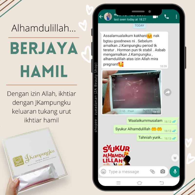 Jkampungku Jamu Wanita Jus Ikhtiar Hamil Trial Pack Shopee Malaysia