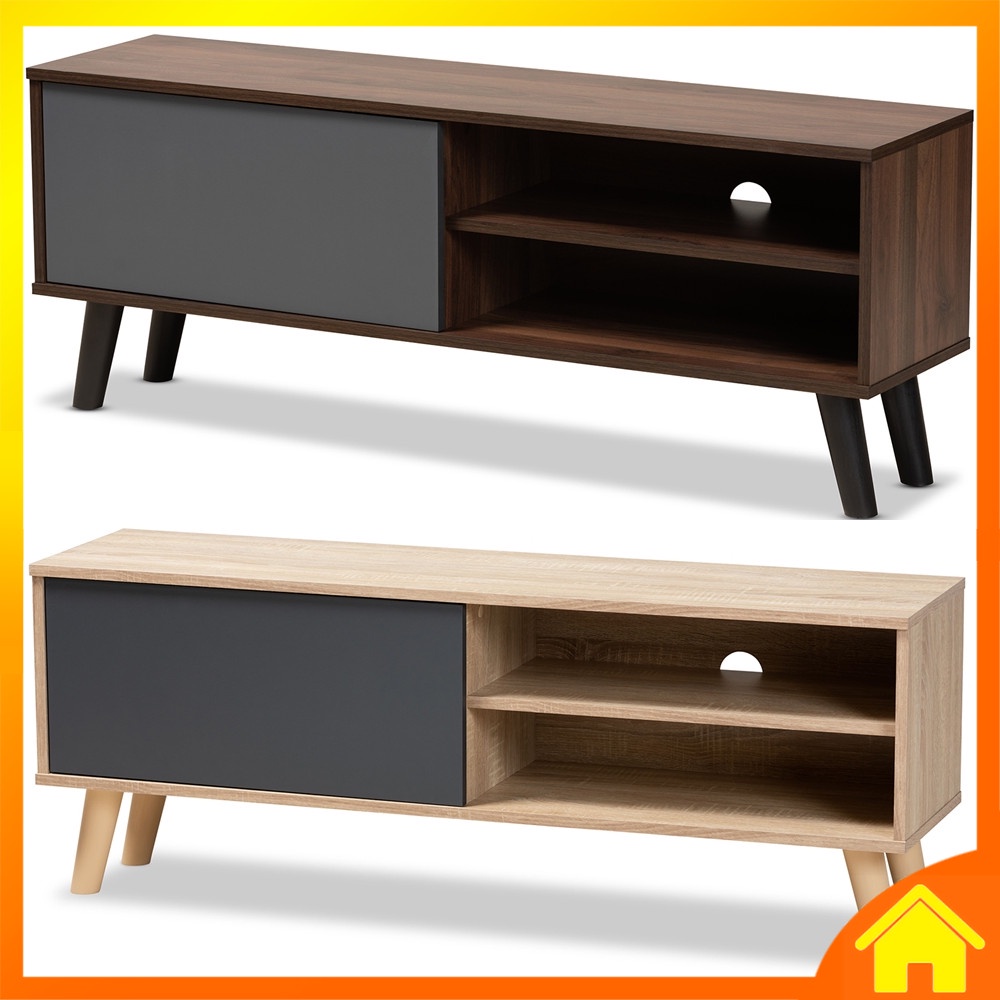 [OneHome] TV Bench Modern Rack Drawer Speaker Storage Door Rak