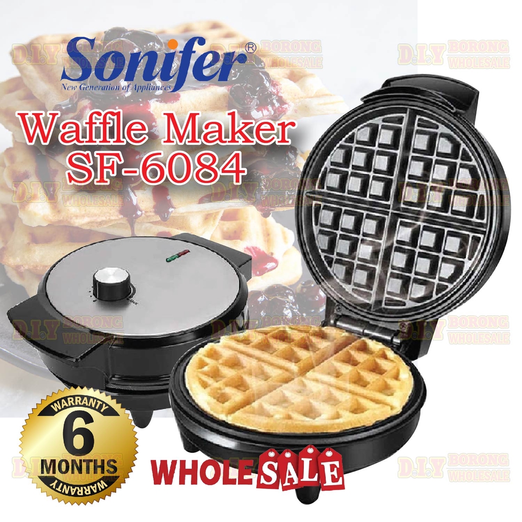 [6 MONTH WARRANTY] SONIFER Waffle Maker SF-6084 Breakfast Machine Temperature Control