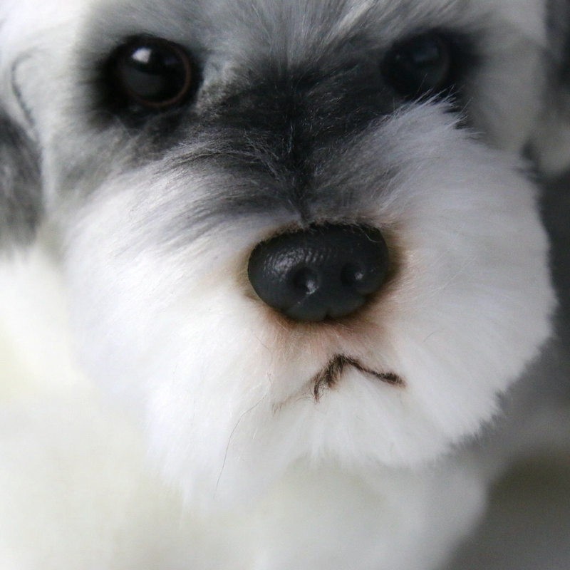 realistic schnauzer stuffed animal