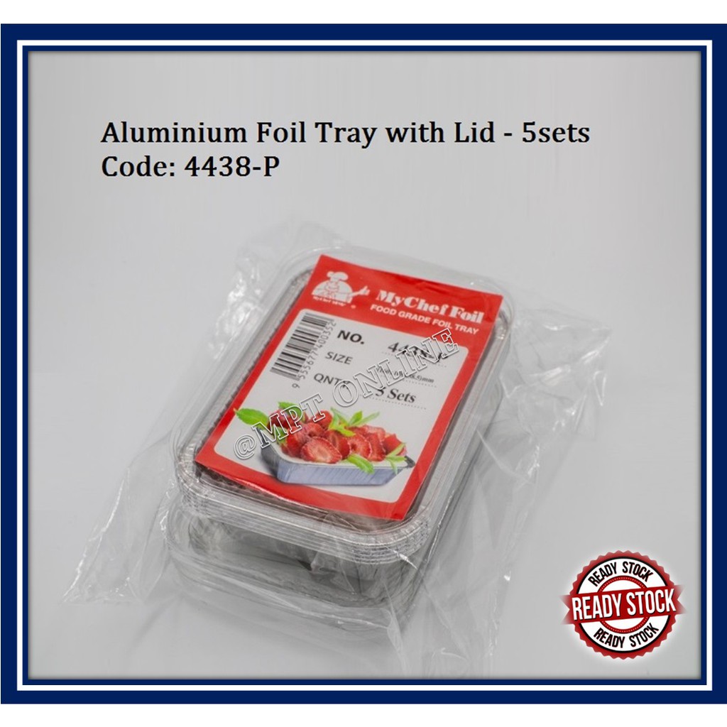 Aluminium Foil Tray With Lid 5 Sets (Code 4438P) Shopee Malaysia