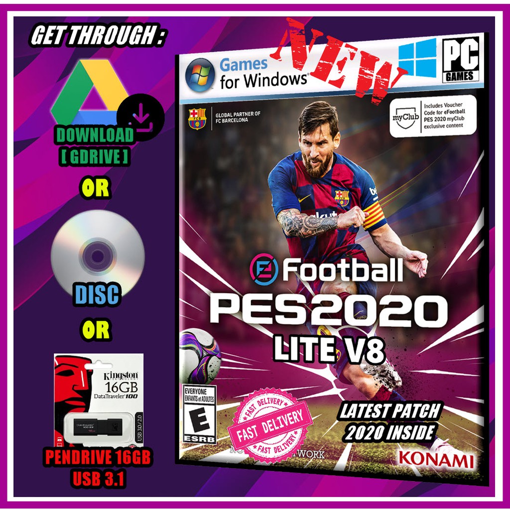 PES 2020 Lite [PC] Email | Disc | Pendrive | Shopee Malaysia