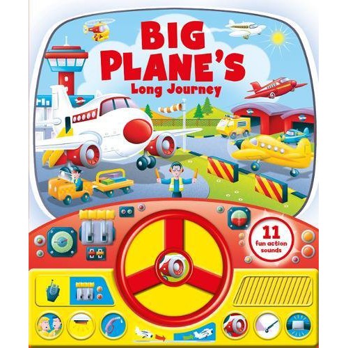 Big Plane's Long Journey Steering Wheel Sound Board book Children English Story With [X]