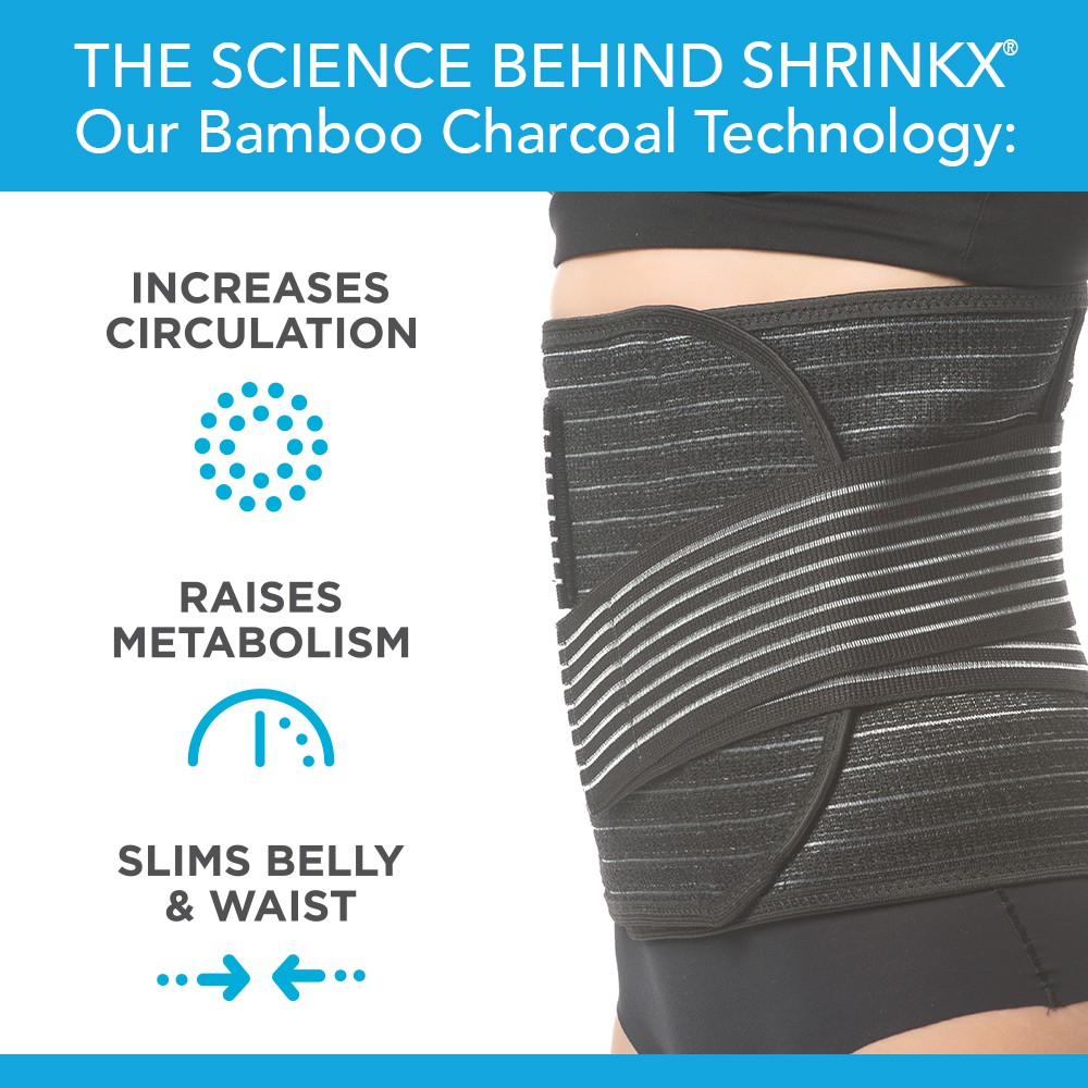 shrinkx charcoal belly wrap