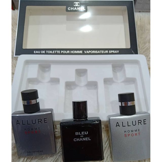 Chanel For Men Miniature Gift Set 3 In 1 Box Perfume Shopee Malaysia