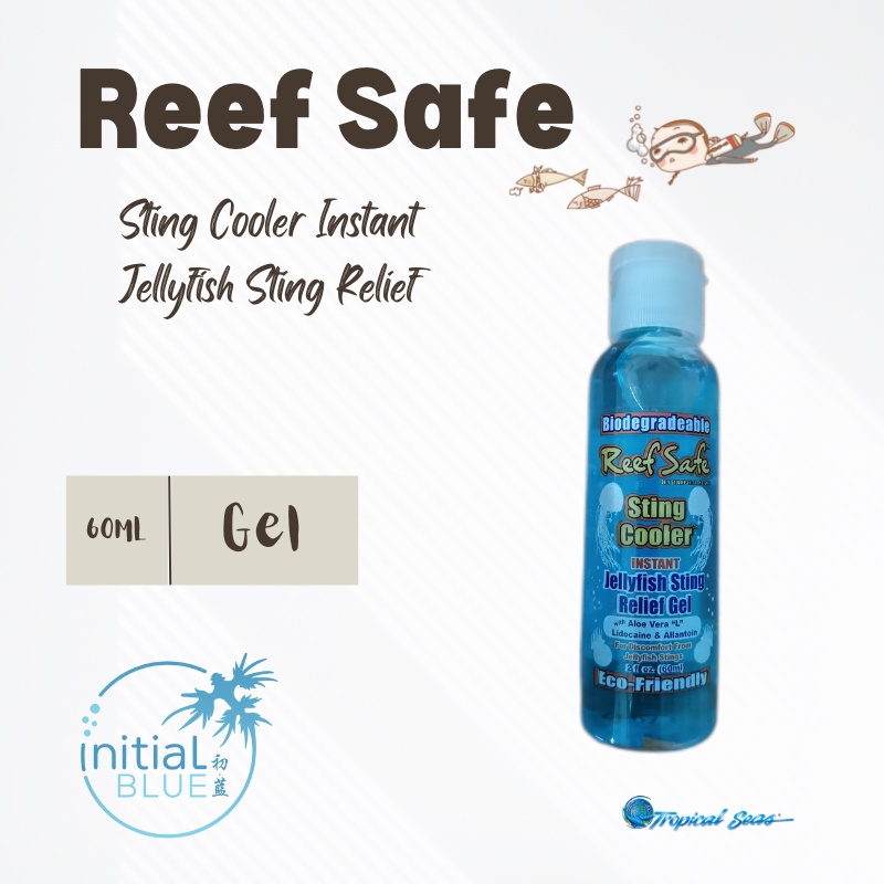 Reef Safe Sting Cooler Instant Jellyfish Sting Relief Gel 60ml (Eco-Friendly) 60ml