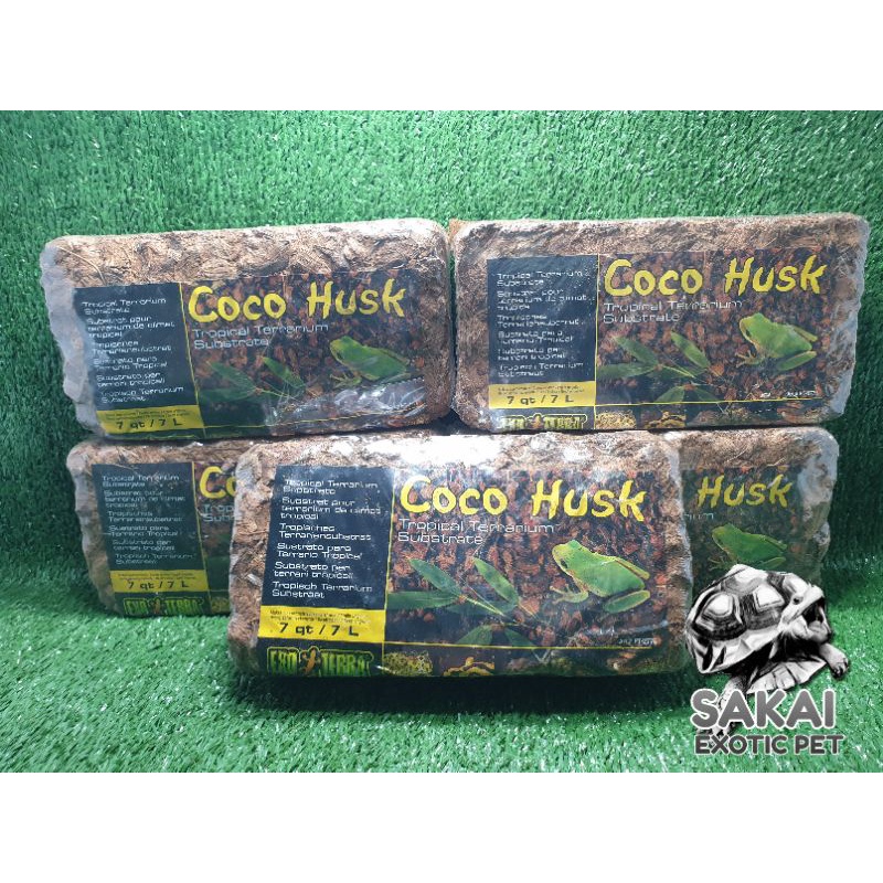 Exo Terra Coco Husk (Brick) / Tropical Terrarium Substrate 7L PT2775