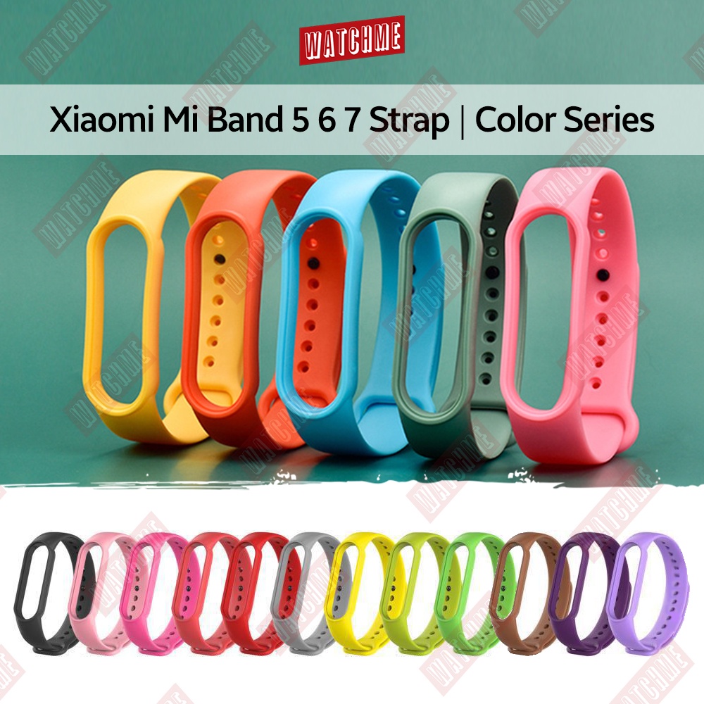 Xiaomi Smart Band 7 6 5 (mi band) Color Strap, 23 Colorful Options (High Quality Smartband Watch Silicone Straps)