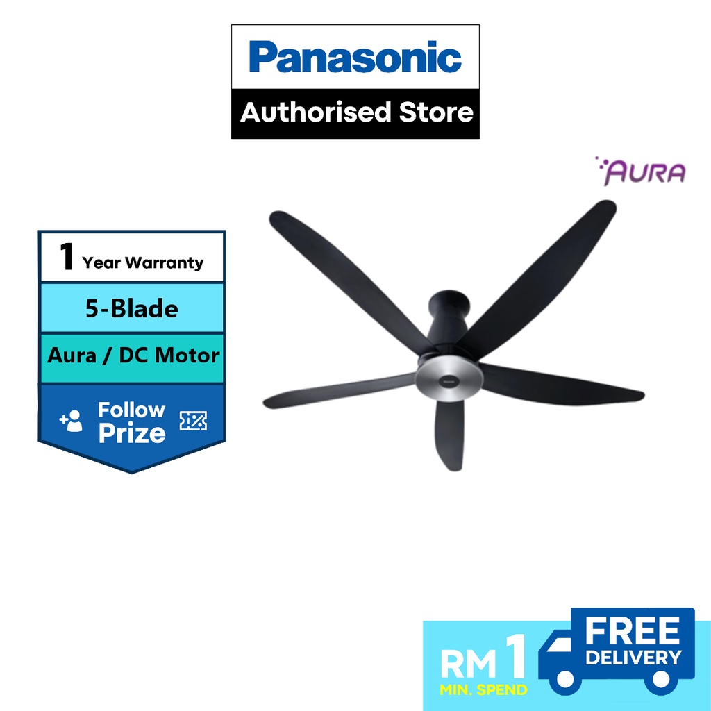 PANASONIC CEILING FAN AURA SERIES 5BLADE FM15EX 60" SHORT Shopee