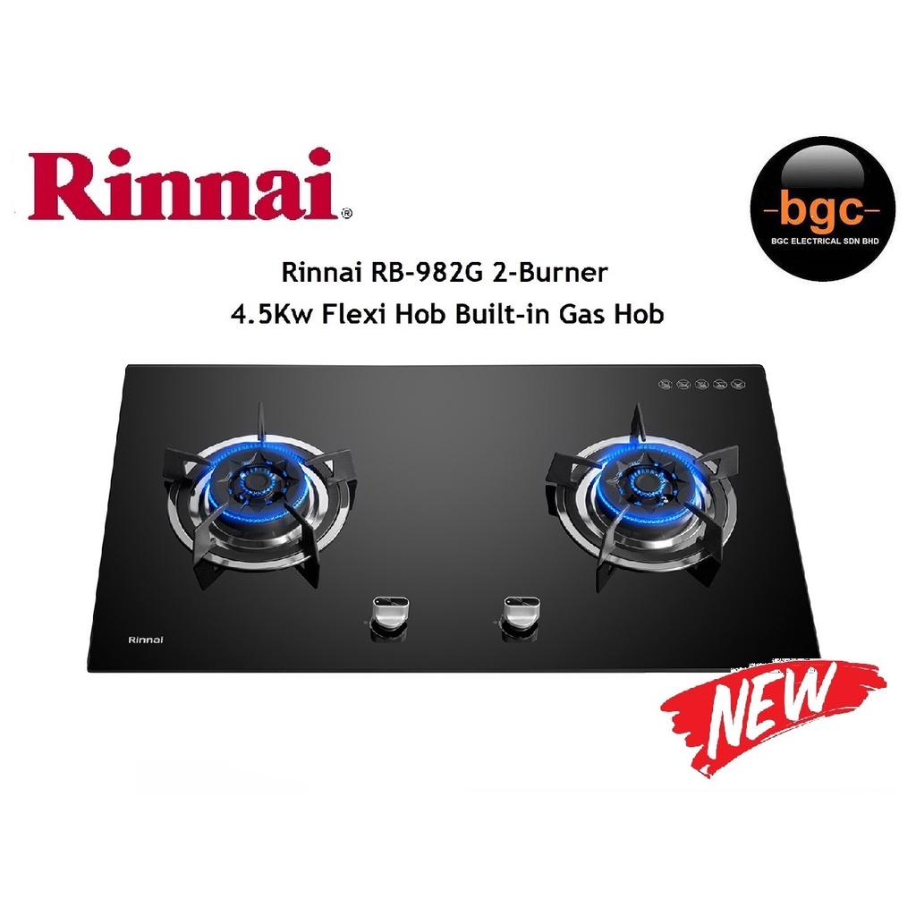Rinnai RB982G 2Burner 4.5kW Gas Hob Flexible Cutout RB982G Shopee