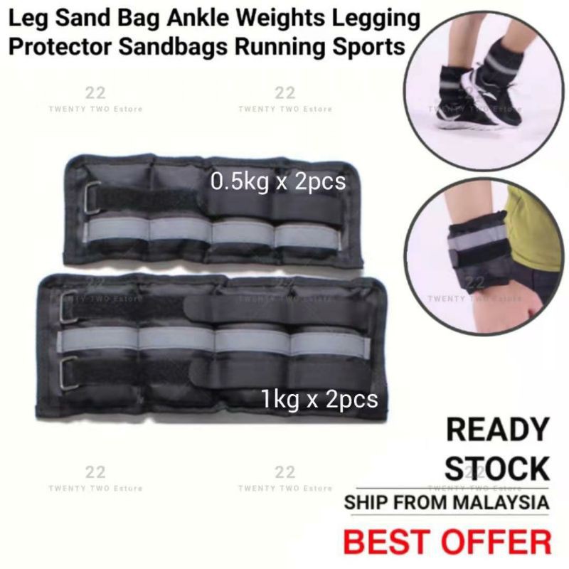 Leg Sand Bag Ankle Weights Legging Protector Sandbags Running Sports ( 1pair = 2pcs )